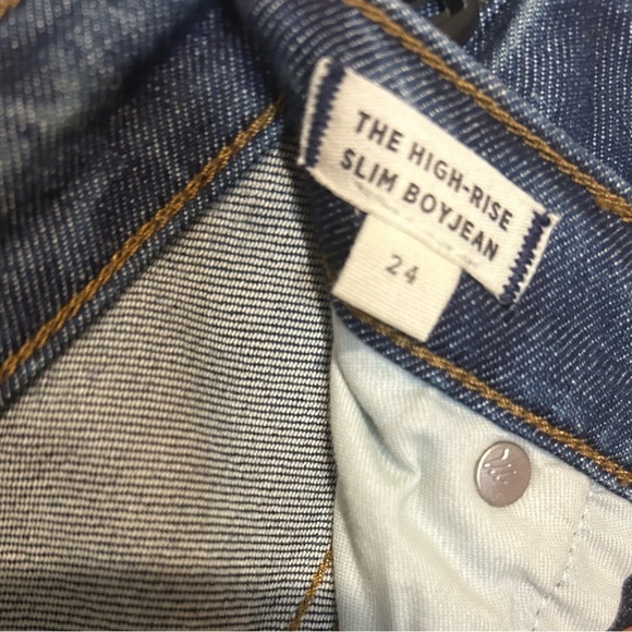 Madewell High-Rise Slim BoyJeans - Dark Wash, Size 24 (New Condition) - Picture 7 of 8